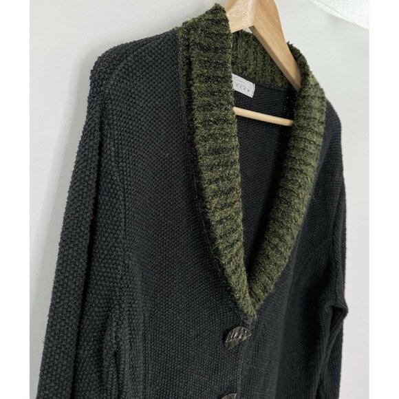 Willow‎ Anthropologie Black Knit Cardigan Sweater Jacket Lagenlook Boho See Pics - Picture 4 of 9